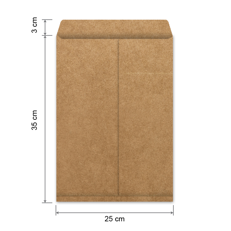 BAO THƯ GIẤY KRAFT A4 - 25X35CM - LOẠI TỐT (GIẤY DÀY) - 100 CÁI/ XẤP - NẮP KHÔNG KEO