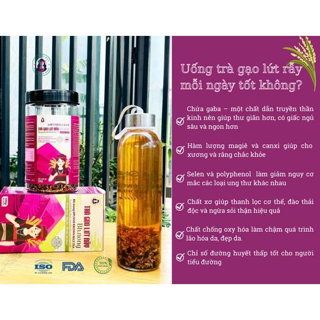 Trà gạo lứt rẫy Bhnong túi 500gr, thải độc tốt cho sức khỏe, giữ dáng, đẹp da