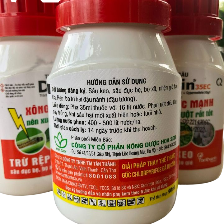 02 lọ Thuốc trừ sâu Dizorin Hiệu Lực Mạnh Trừ Rệp, Sâu Keo, Sâu Đục Thân, Bọ Xít, Bọ Trĩ, Nhện Gié