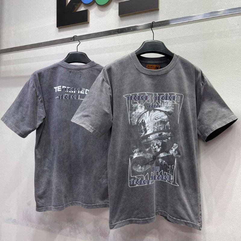Áo thun unisex tay lỡ BAD TERRIFIED WASHED || Hany shop