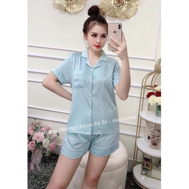 PIJAMA CỘC LỤA XỊN Bộ pizama lụa gấm cộc hàng hót trend