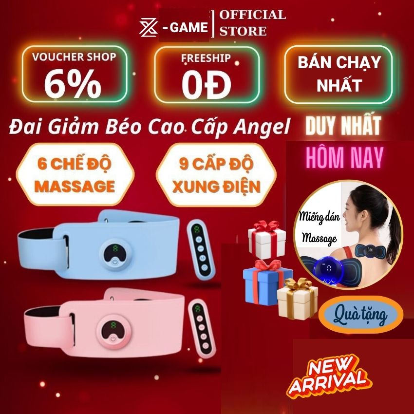 Đai massage cao cấp làm thon gọn vòng 2 thế hệ mới tặng điều khiển từ xa, Đai rung nóng công nghệ Nhật làm thon gọn cơ thể hiệu quả - Hàng chính hãng