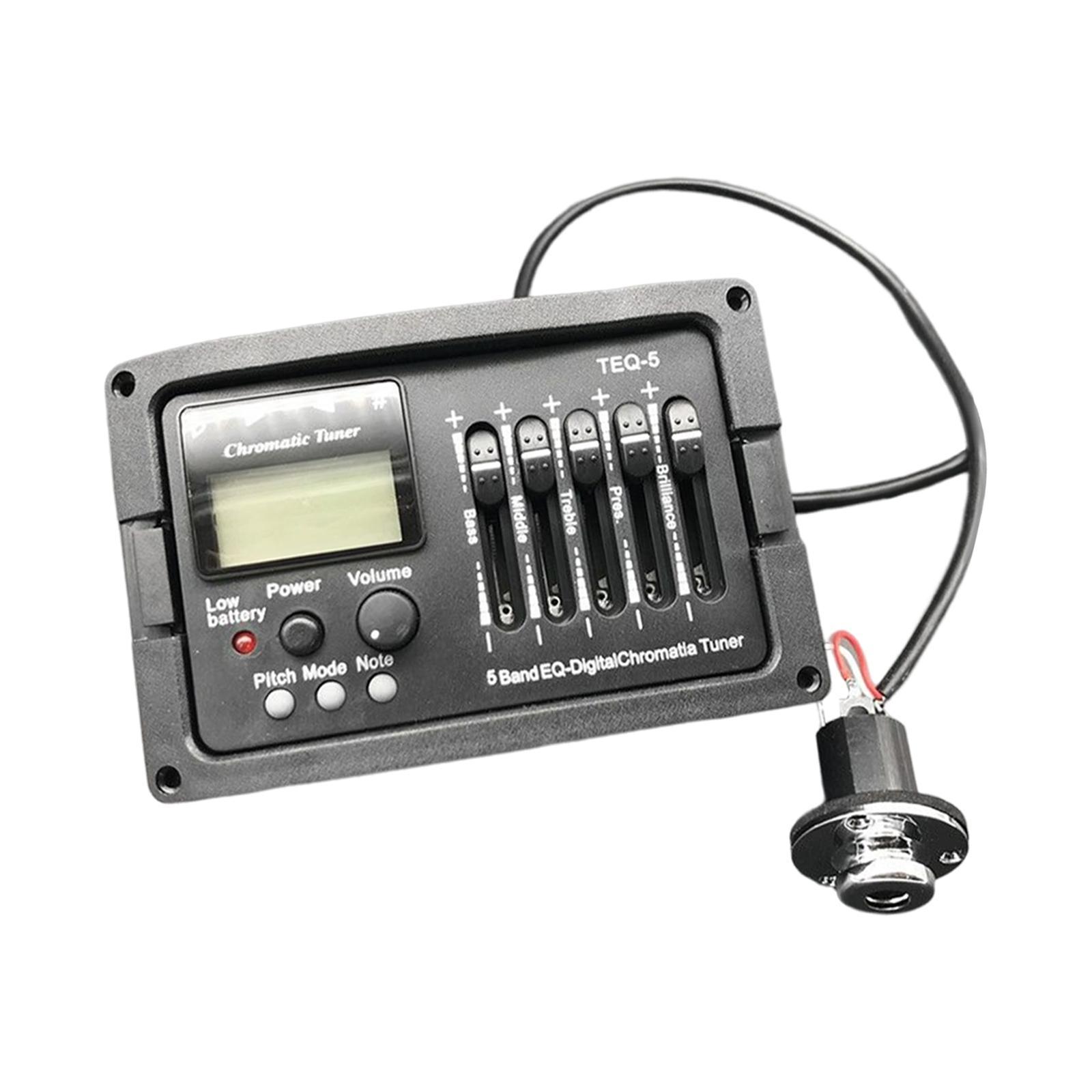 Digital 5 Band Chromatic Tuner Acoustic Guitar Amplifier