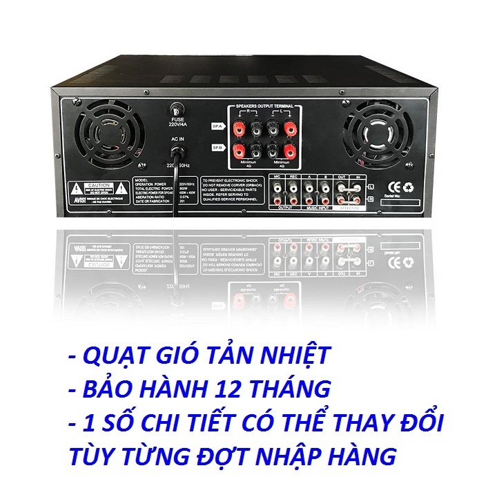 Amply Bluetooth 16 sò lớn Sankio SK-8900 - Ampli Karaoke Gia Đình sân khấu hội trường 8 cổng Micro, 2 quạt gió - Hàng chính hãng cao cấp