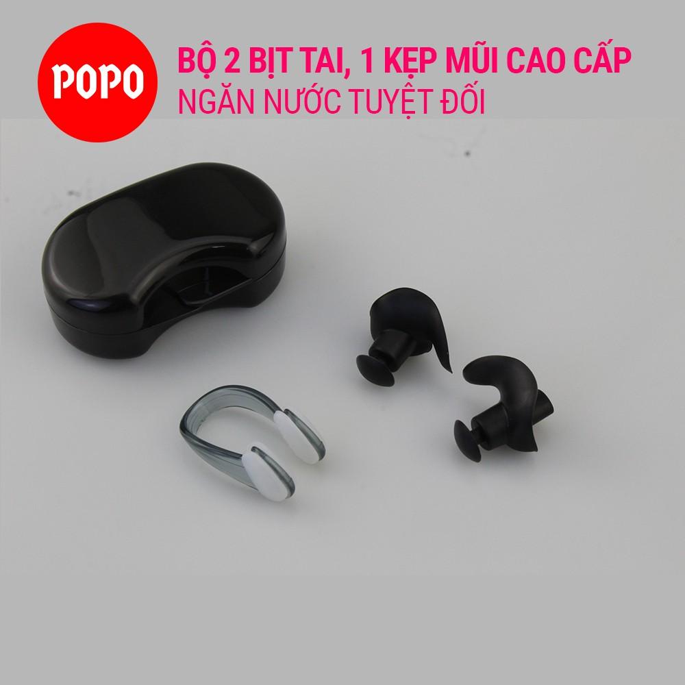 Bộ bịt tai kẹp mũi thiết kế 3D cách âm, ngăn nước tuyệt đối dùng khi bơi trong bộ sưu tập thể thao dưới nưới EP3 POPO