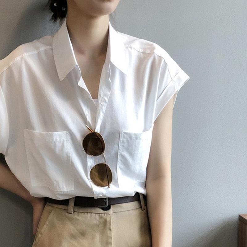 Áo Sơ Mi Nữ Tay Ngắn Form Rộng Dáng Dài Hai Túi Cổ Bẻ Thời Trang JayS TOP NU 075 - Nâu