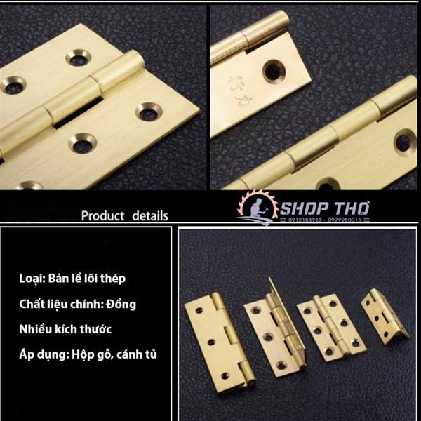 Bản lề lá màu vàng cỡ 1.0'' loại dày