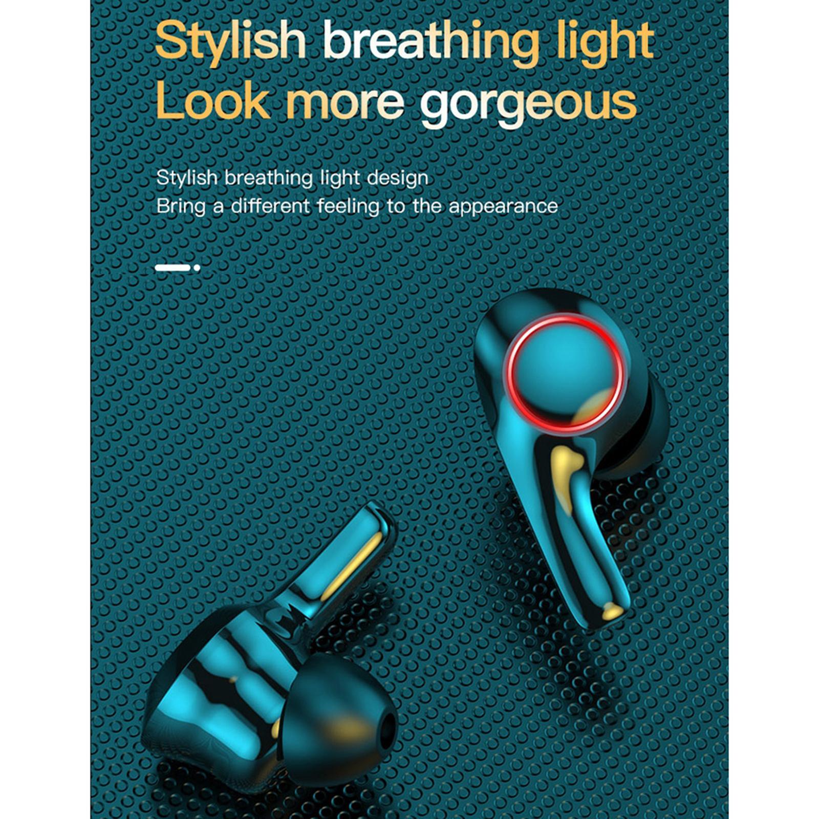 Sports Waterproof Bluetooth Earphones Earbuds Headsets Charging Box - Black