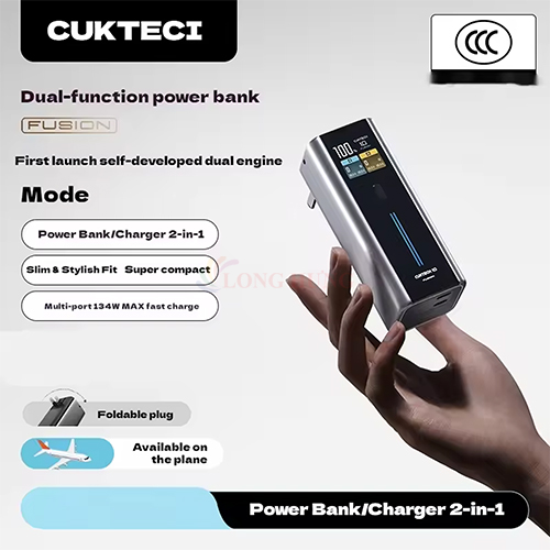 Sạc dự phòng kiêm cốc sạc Cuktech Power Bank 10 Dual-Fusion 2Type-C 67W GaN Charger & 90W 9000mAh BA652U - Hàng chính hãng