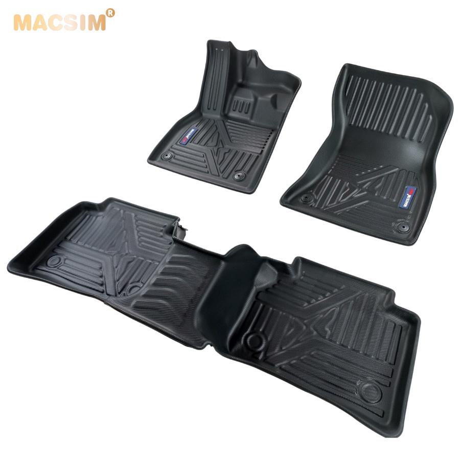Thảm lót sàn xe ô tô New Audi Q5 2018- đến nay Nhãn hiệu Macsim chất liệu nhựa TPE đúc khuôn cao cấp - màu đen