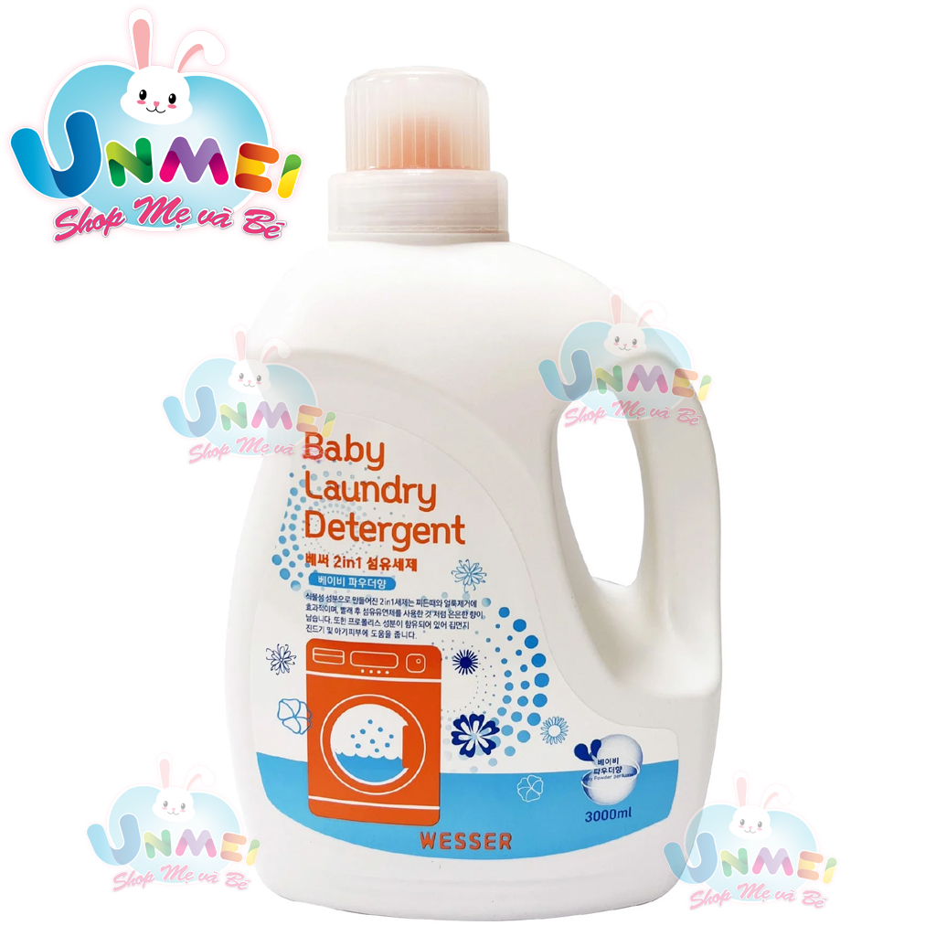 Nước Giặt Xả Wesser 2In1 Hương Phấn 3000Ml - Cam