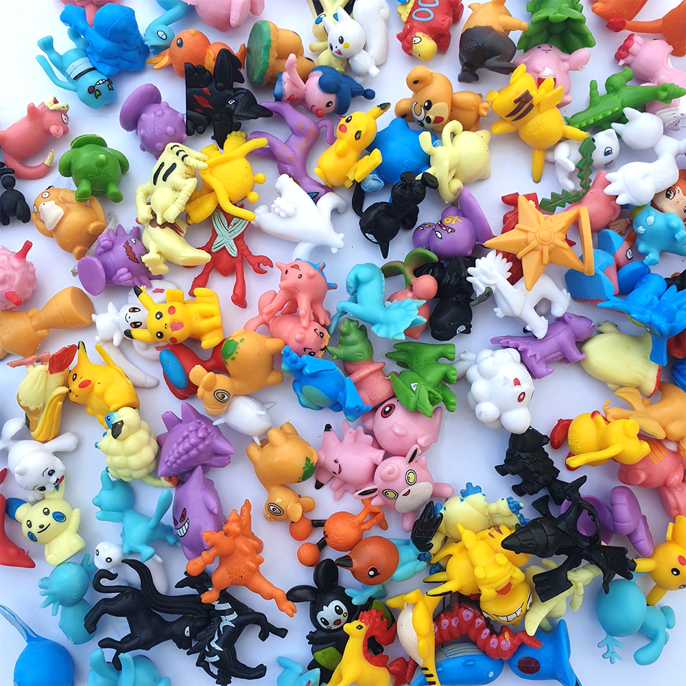 Bộ sưu tập 144 mô hình đồ chơi Pokemon Go mini đa hệ + tặng vòng tay biến hình thú Twisty Petz dễ thương cho các bé