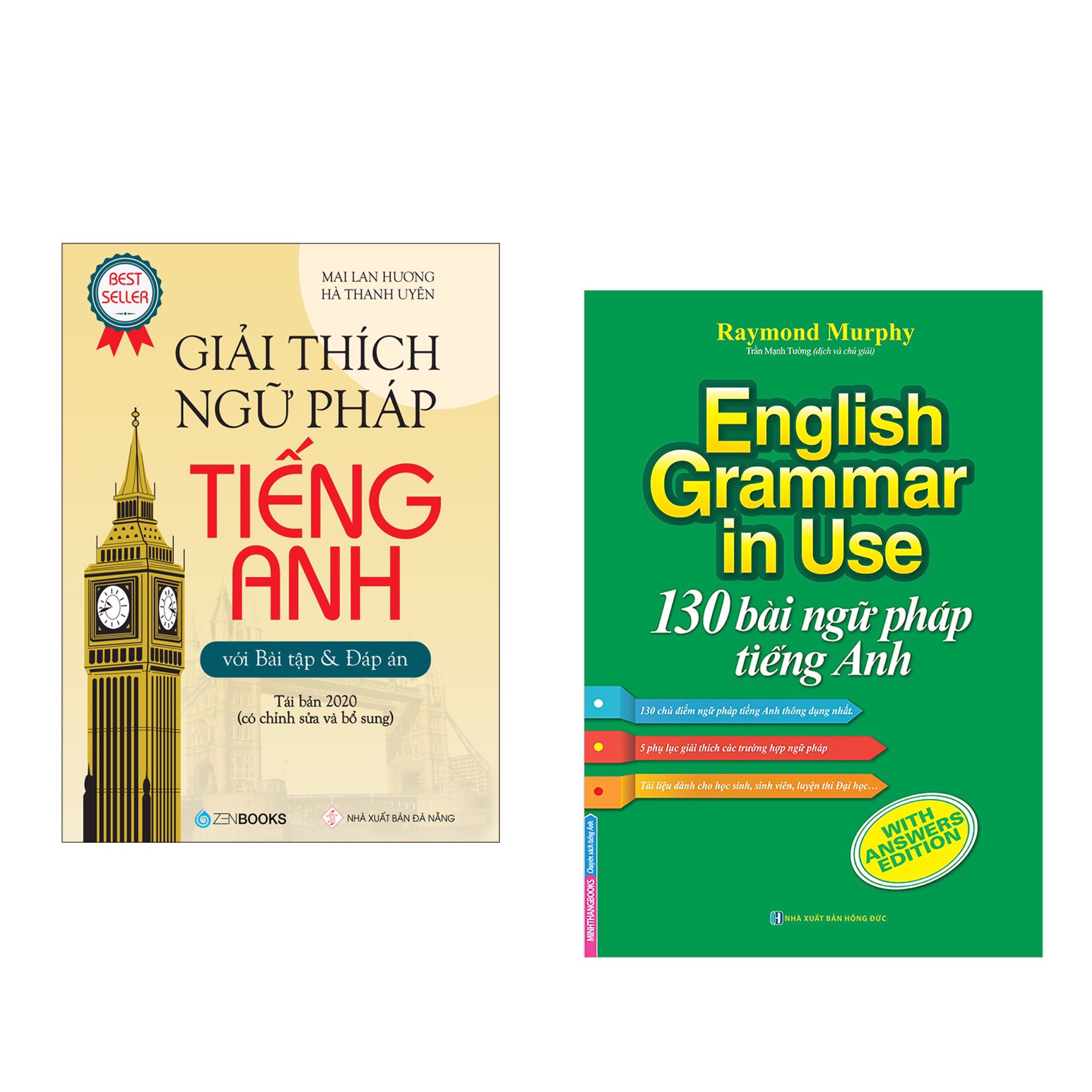 Combo 2 cuốn : Giải Thích Ngữ Pháp Tiếng Anh  + English Grammar In Use - 130 Bài Ngữ Pháp Tiếng Anh