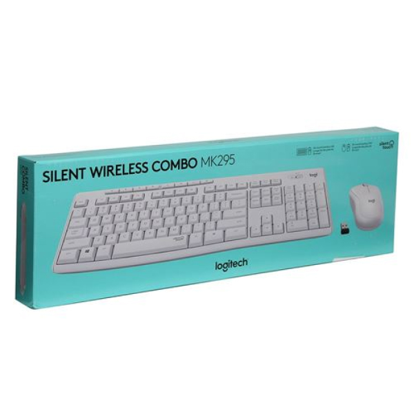 Bộ Phím Chuột Không Dây Logitech MK295 Silent Giảm Tiếng Ồn Có Phím Số - Hàng Chính Hãng