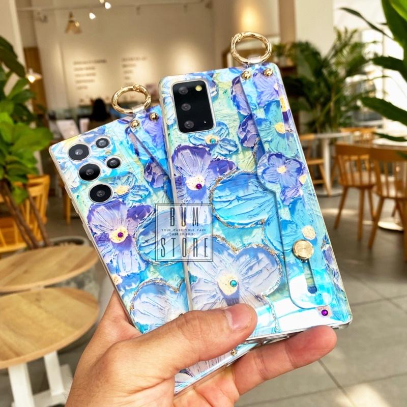 Ốp Lưng Hoa Màu Sơn Nước Cho Dòng Samsung Galaxy S23 Ultra / S23 Plus / S22 Ultra / S22 Plus / S21 Ultra / S21 Plus / Note 20 Ultra / Note 20 / Note 10 Plus / Note 10 Có Dây Xỏ Tay