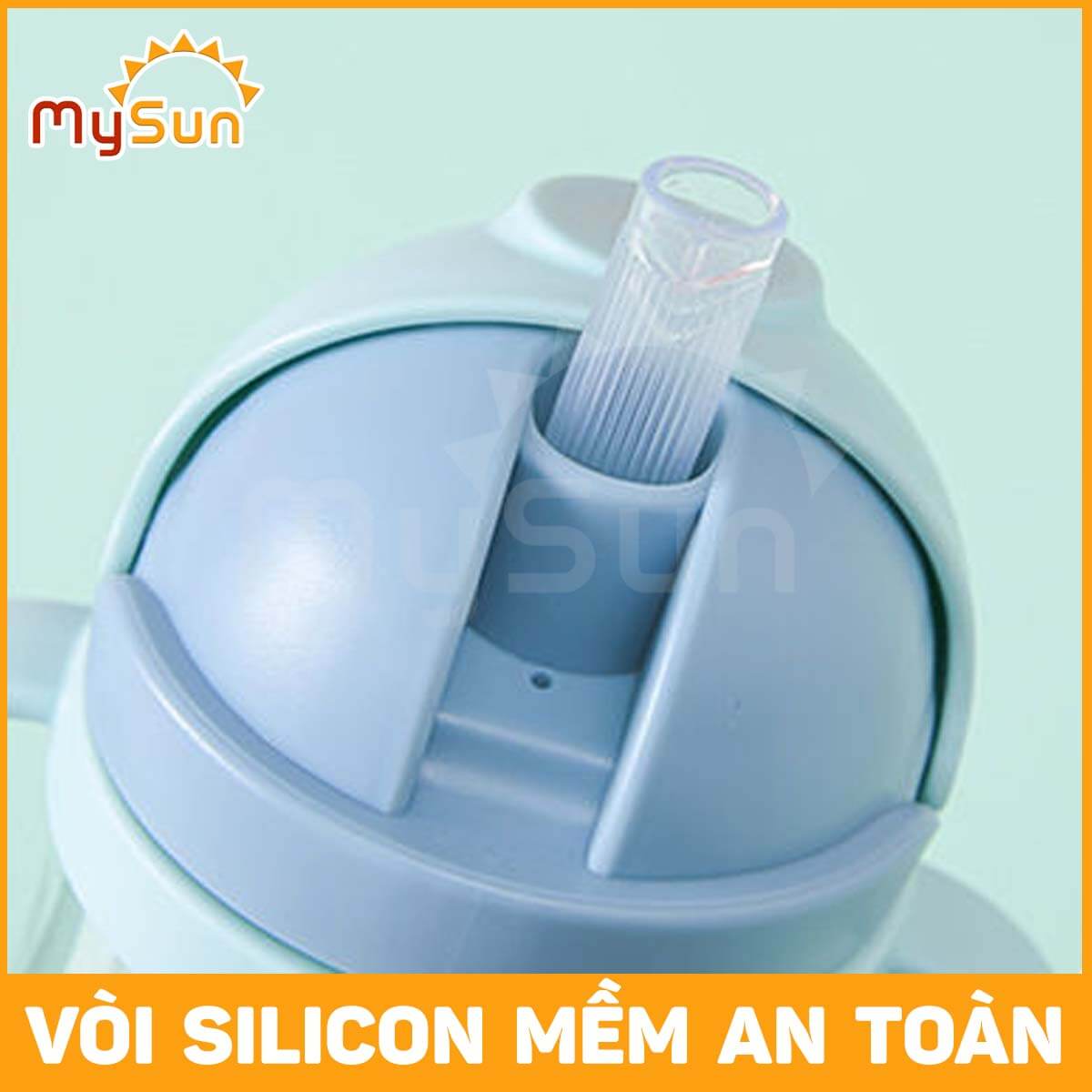 Hình ảnh Bình đựng nước nhựa cho bé trai gái 400ml mẫu giáo, cấp 1 lớp 1 2 3 mang đi học  có ống hút tay cầm đẹp xịn MySun