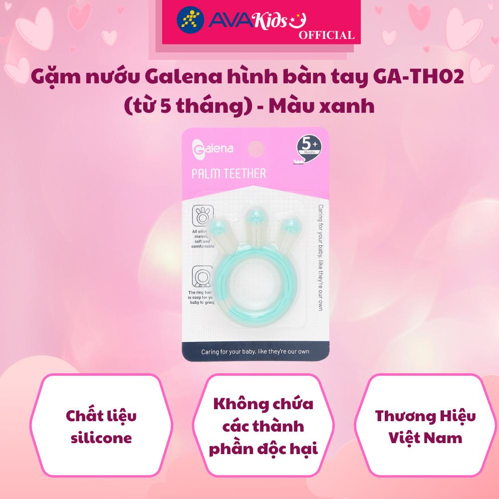 Gặm nướu Galena hình bàn tay GA-TH02 (từ 5 tháng) - Màu xanh - Hàng Chính Hãng