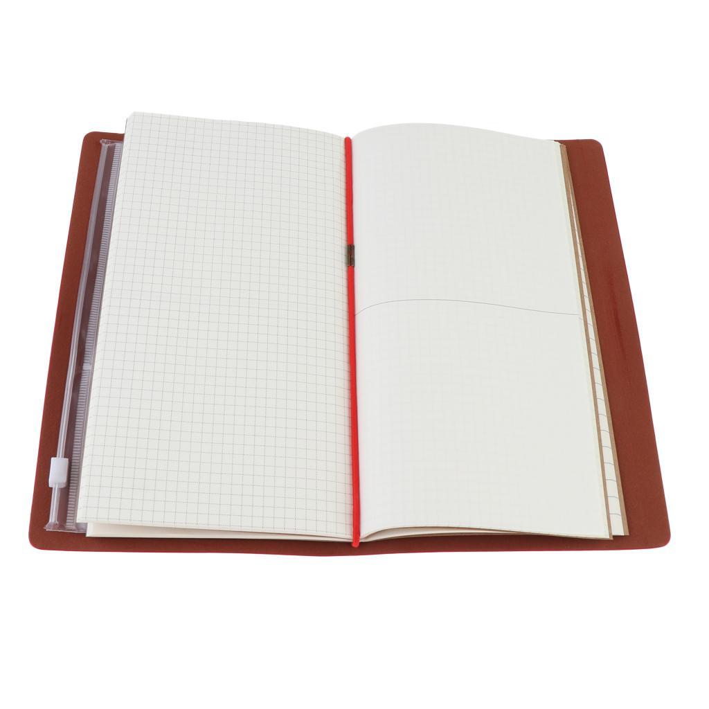 A6 Portable Travel Diary Notebook Journal Leather Handbook