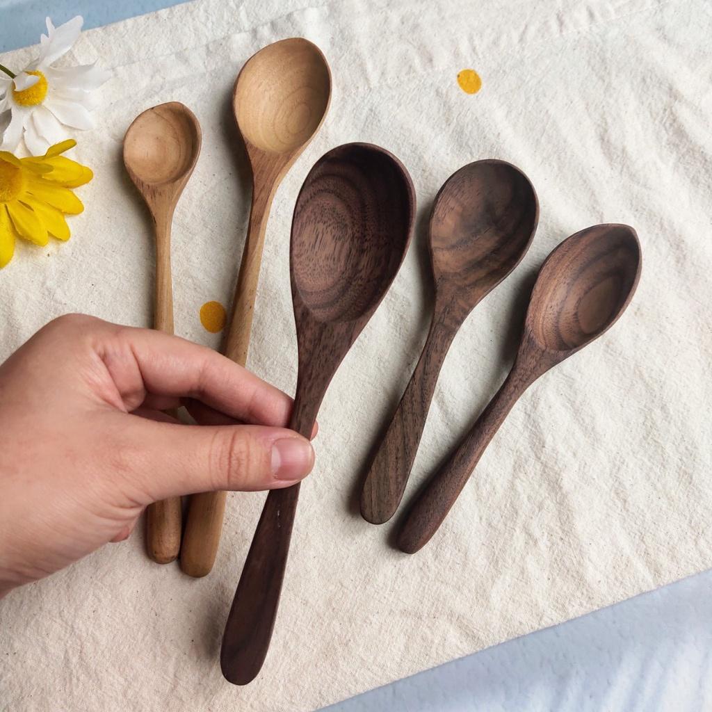 Bộ Thìa/Muỗng Gỗ Óc Chó Thủ Công,Thìa Ăn Chè,Cơm An Toàn Sức Khỏe, Thìa Chụp Ảnh Trang Trí