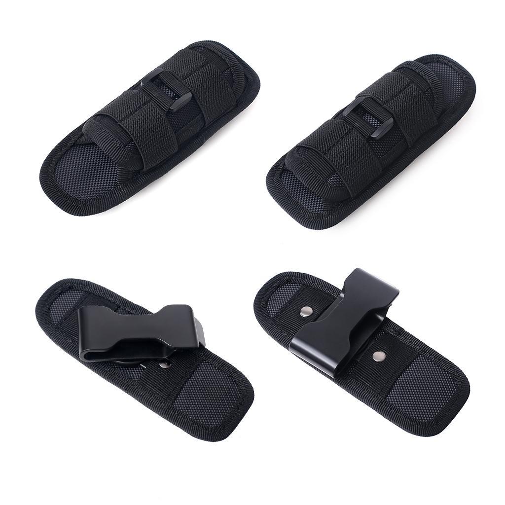 Flashlight Holder Carry Belt Pouch   with 360 Degrees Rotatable Clips