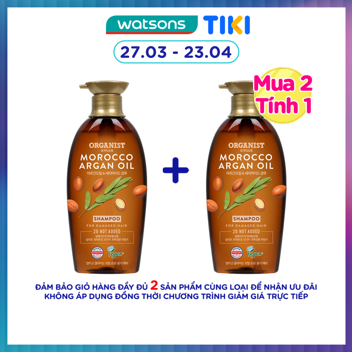 Dầu Gội Organist Argan &amp; Repair Shampoo Tinh Dầu Morocco Argan Dành Cho Tóc Hư Tổn 500ml