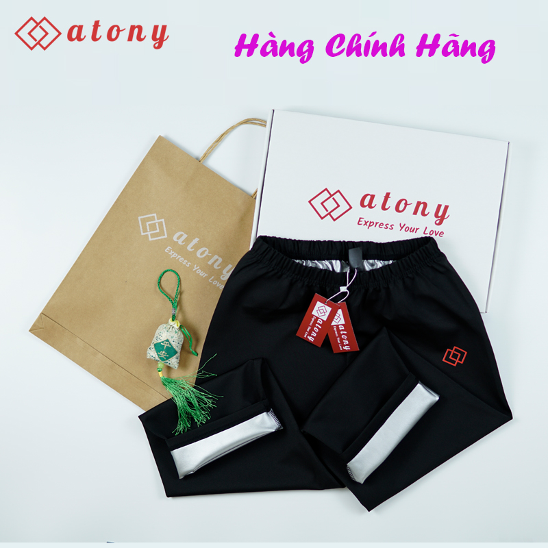 Quần Đổ Mồ Hôi Giảm Mỡ ATONY Chính Hãng Cho Nữ, Giúp Sinh Nhiệt, Đánh Tan Mỡ Bụng, Hỗ Trợ Giảm Cân, Định Hình Eo Thon Gọn