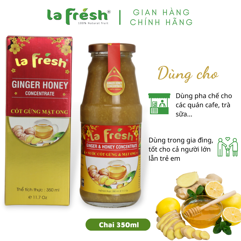 Nước Cốt Gừng Mật Ong LaFresh Đà Lạt - Chai 350ml