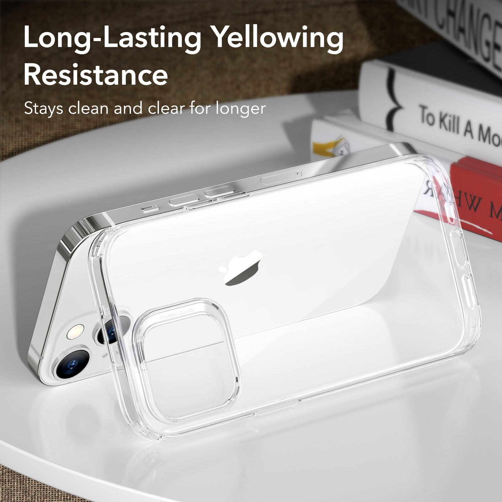 Ốp Lưng dành cho iPhone 14 Pro / 14 Pro Max/ 14/ 14 Plus/ ESR Project Zero Clear Case Trong Suốt Chống Ố Vàng - Kèm Combo Kính Cường Lực Màn Hình và Camera- Hàng Chính Hãng