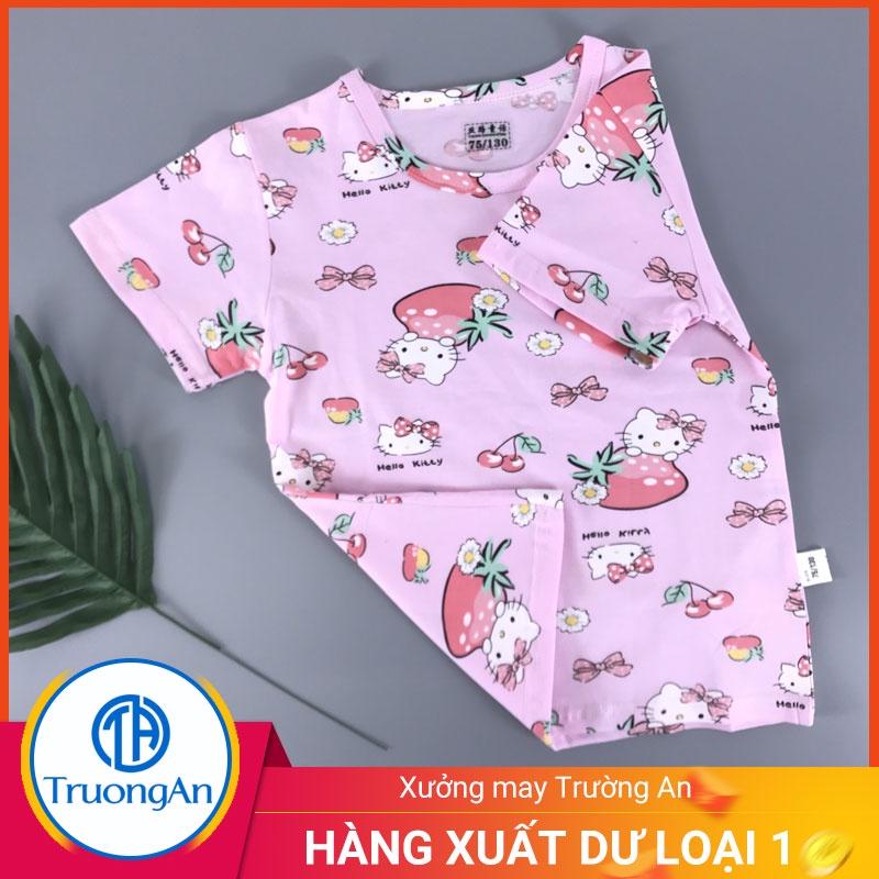 Bộ quần áo trẻ em cotton hình dâu tây