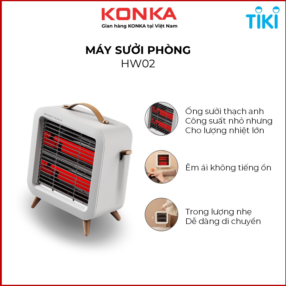 Máy sưởi phòng hồng ngoại 550W sưởi ấm cực nhanh, nhỏ gọn, sưởi ống thạch anh, an toàn chống cháy-Hàng nhập khẩu