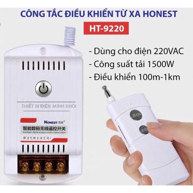 (CÓ HỌC LỆNH) Công Tắc Điều Khiển Từ Xa Honest 1000m 220v,bật đèn từ xa, điều khiển tự động honest