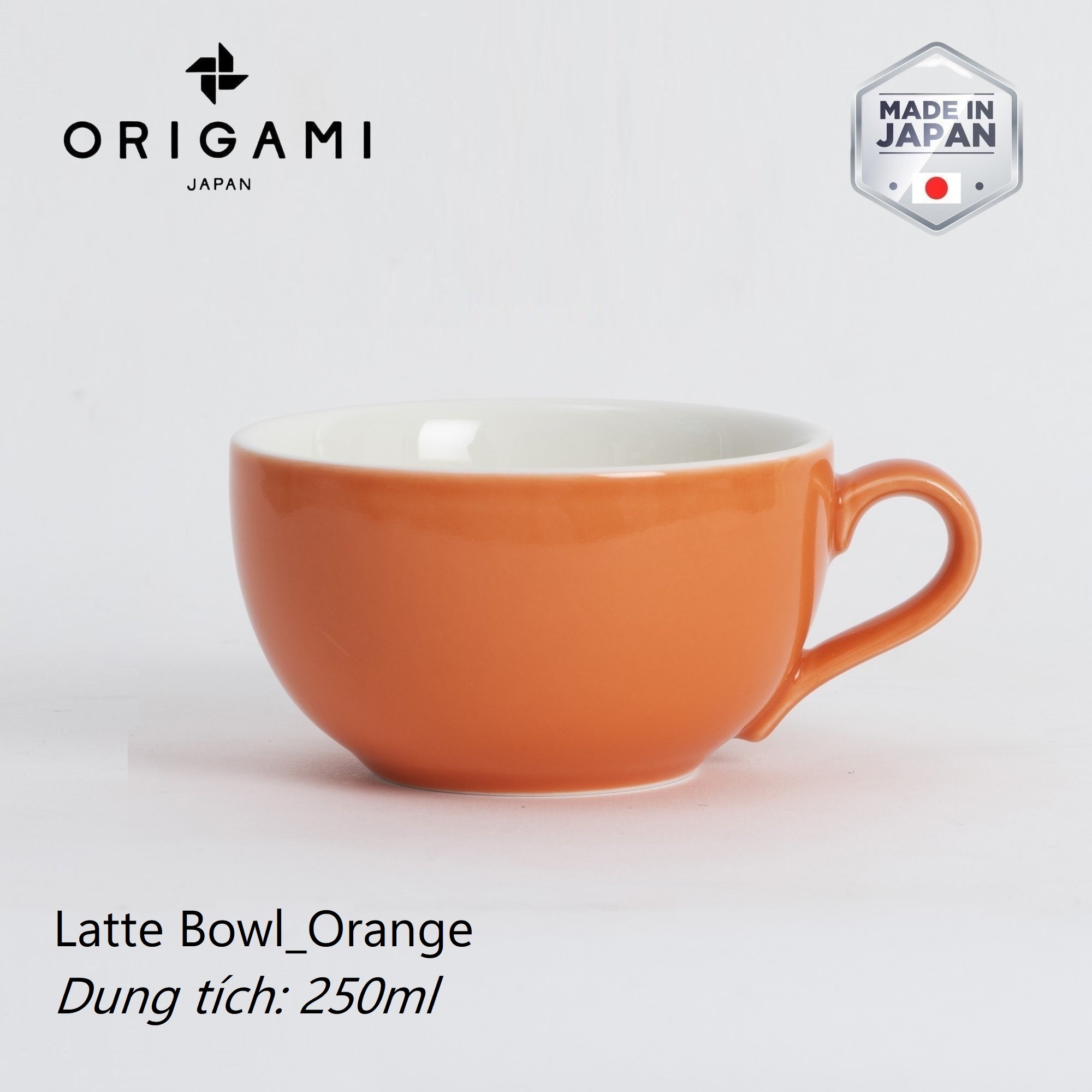 Ly sứ Origami Latte Bowl 250ml uống trà cà phê