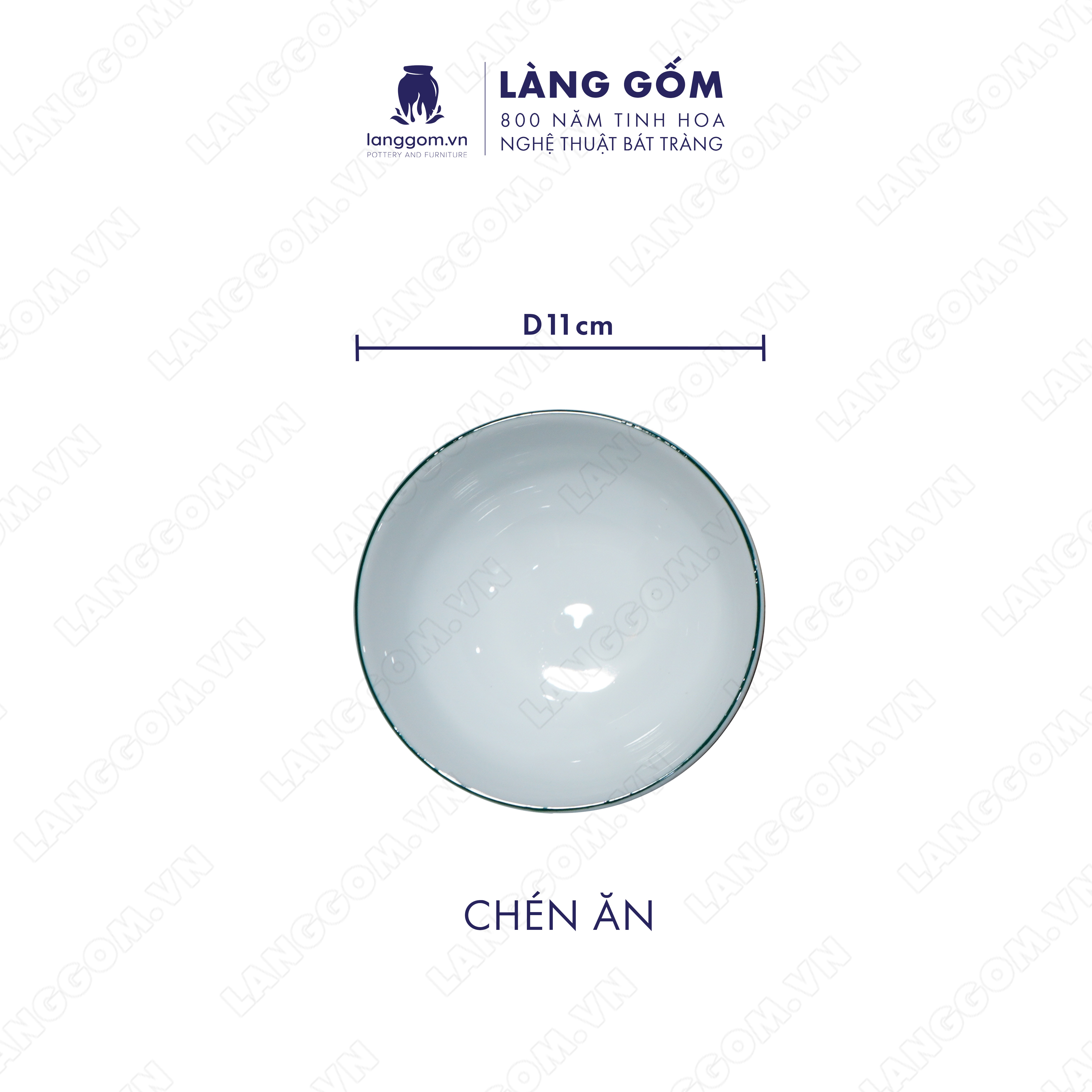 Bộ bàn ăn mặt trời vẽ trúc chuồn - Size: 55cm - Gốm sứ Bát Tràng - langgom.vn