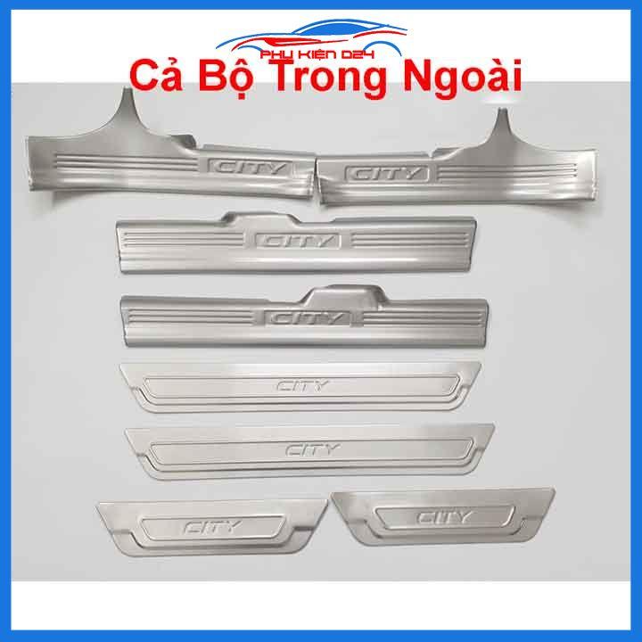 Bộ nẹp bước chân inox ô tô City 2021-2022 chống trầy làm đẹp ô tô