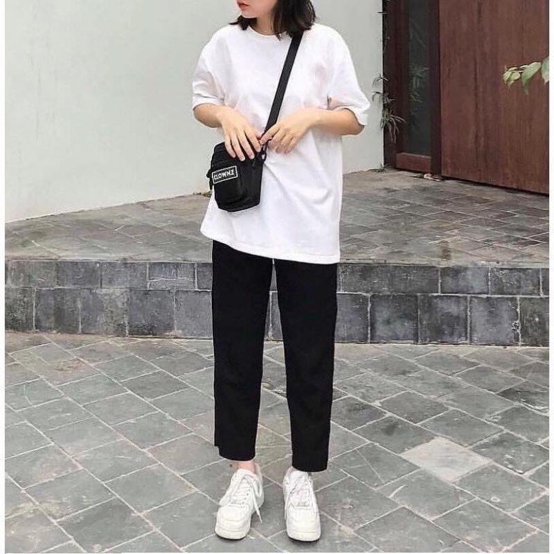 Quần baggy nam nữ lưng thun chất kate ford xịn (ảnh thật) unisex