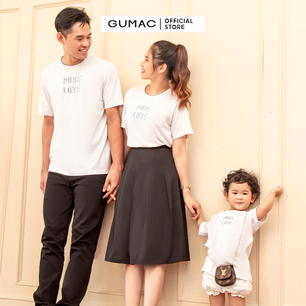 Áo thun nữ GUMAC ATC01016 in chữ PURE LOVE