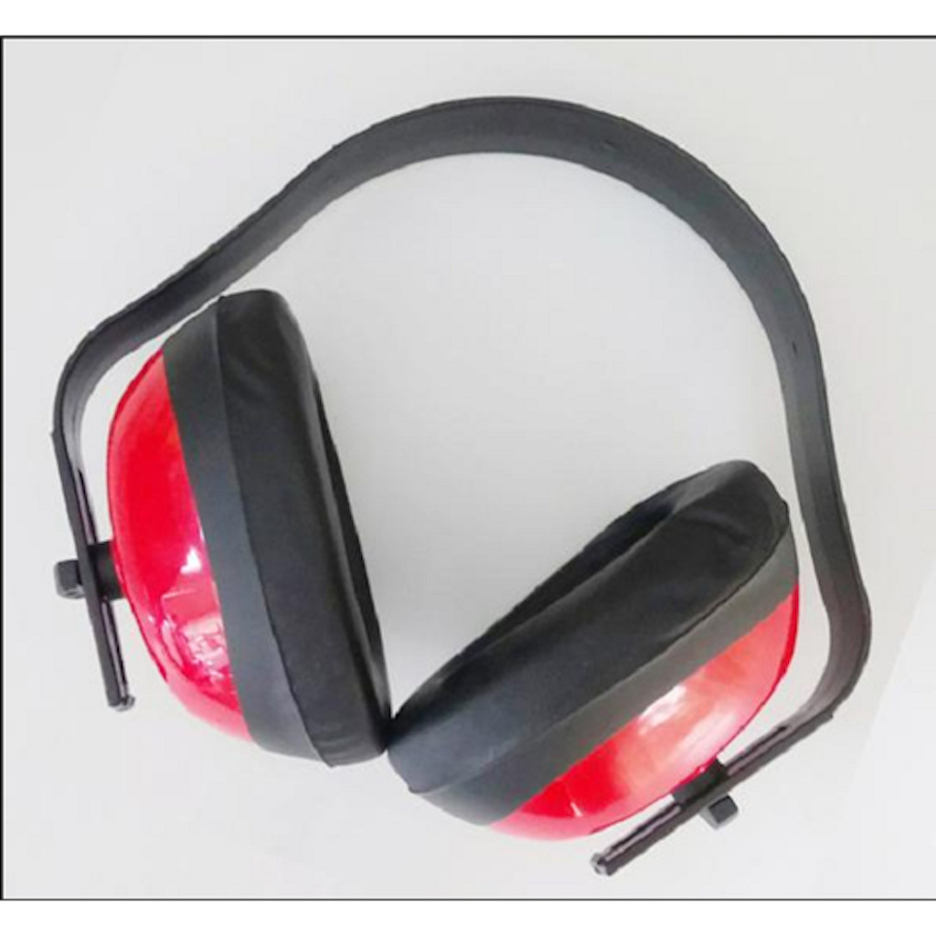 Chụp tai chống ồn SuperChing JE201 dùng trong môi trường nhiều tiếng ồn, nhẹ êm ái, giảm ồn 28dB (đỏ đen) - Ear Muff JE201