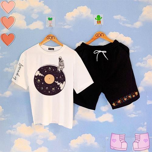 Set đồ bộ Quần Shorts Lửng Kẻ 3 Sọc Quần Ulzzang Ống Rộng Quần Đùi Kẻ Sọc