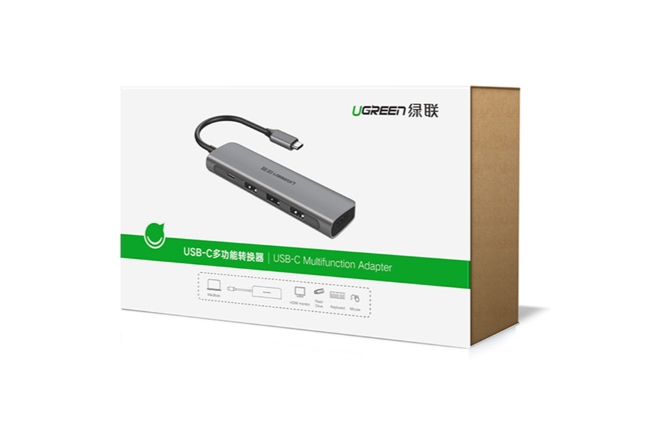 Bộ chuyển đổi đa năng USB type C 6 in 1 UGREEN CM136 80132 - Hàng chính hãng