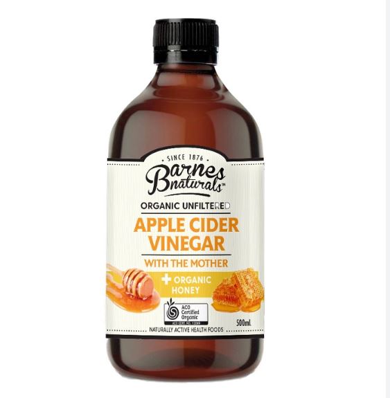 Date 08/25  Giấm Táo Mật Ong Hữu Cơ Barnes Naturals 500ml