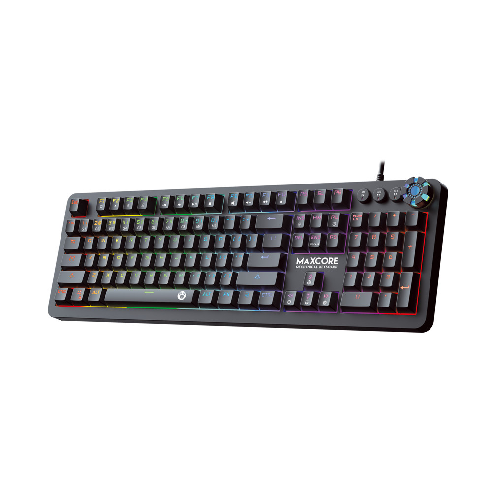 Bàn phím cơ gaming FANTECH MK852 MAXCORE, Màu đen trắng, Switch blue brown - Hàng chính hãng