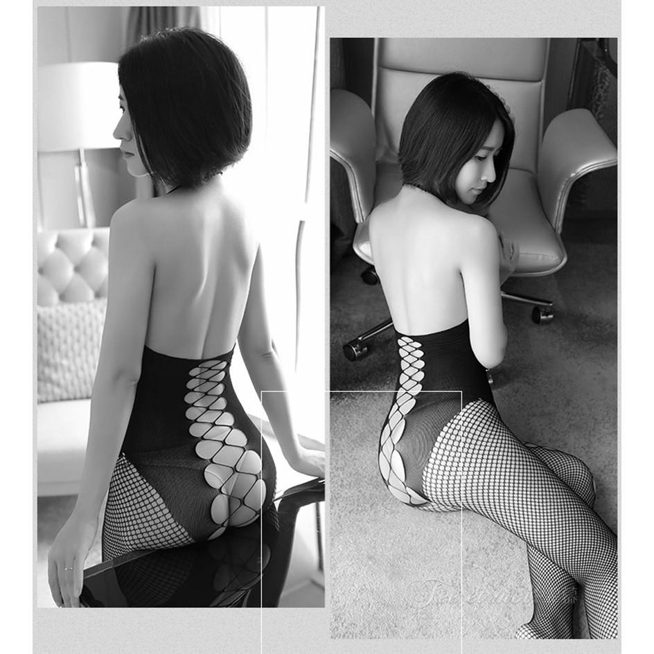 Tất lưới toàn thân Body Stocking màu đen sexy quyến rũ hàng cao cấp giá rẻ cosplay phòng ngủ