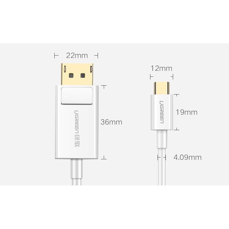 Cáp USB type-C to Displayport 1,5m Ugreen 40420 - Hàng chính hãng