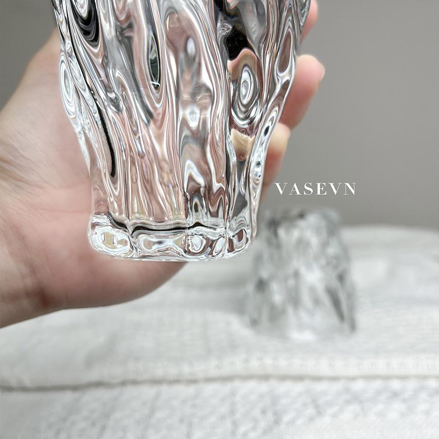 Ly Cốc Thủy Tinh Uốn Lượn - Sang Trọng - Cao Cấp