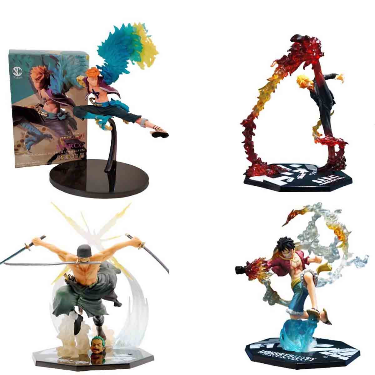 Combo 4 mô hình One Piece : Luffy, Zoro, Sanji, Marco