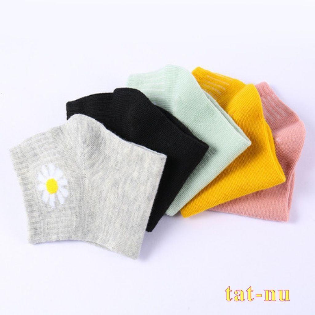 Tất Nữ ️️COMBO 10 Đôi Vớ Nữ Cổ Ngắn Hoa Cúc Dày Dặn Siêu Xinh