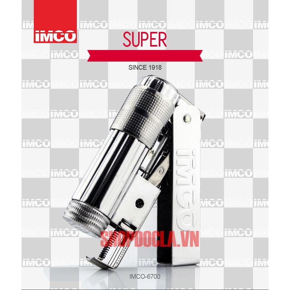 Bật lửa cối imco 6700 Màu Bạc dùng xăng đánh đá , Tặng kèm combo xăng đá bấc