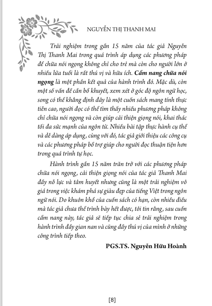Sách - Cẩm nang chữa nói ngọng (Nguyễn Thị Thanh Mai)