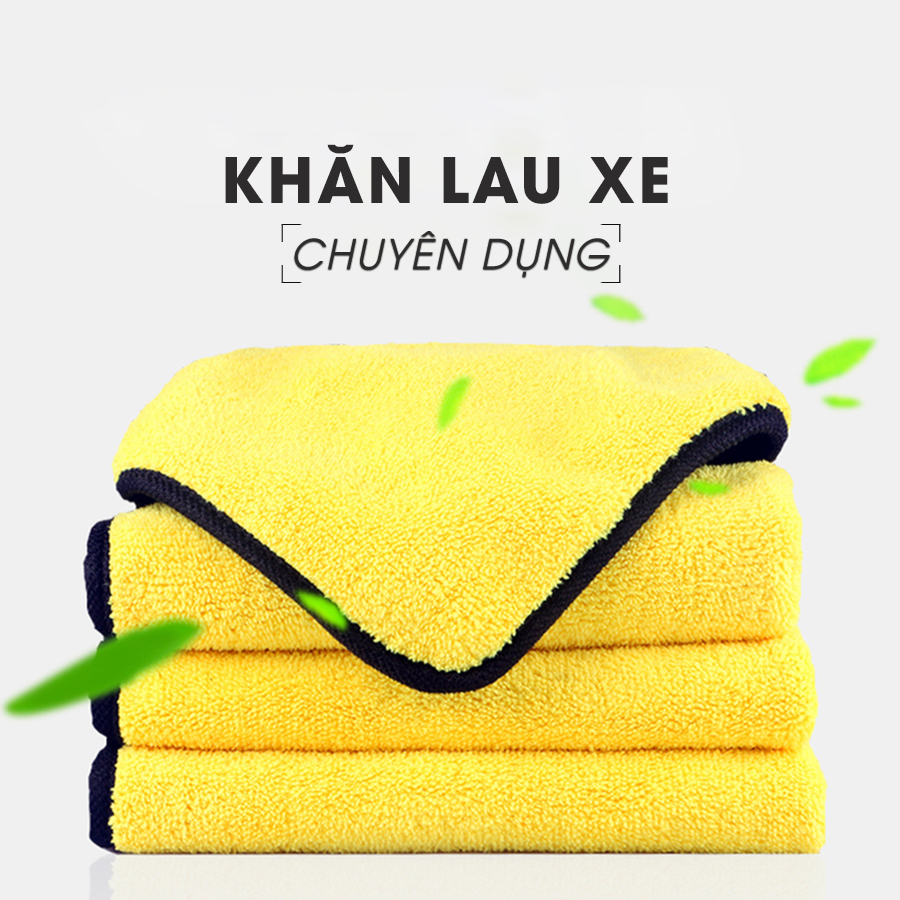 Sét 5 khăn lau xe hơi, thấm hút tốt , rửa xe, lau khô, lau sáp đánh bóng, vệ sinh các vết bẩn, kích thước 30x60cm