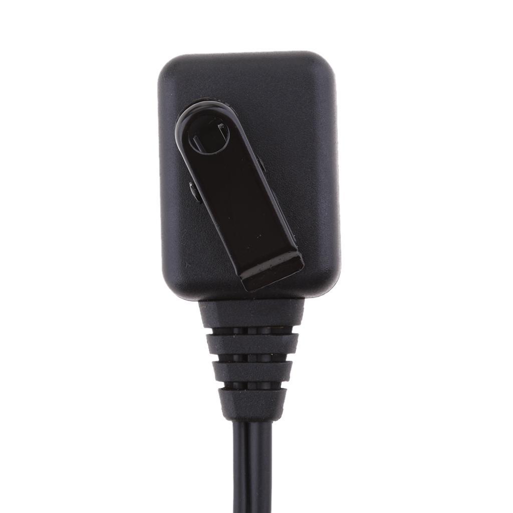 2PCS NEW D Shape Earphone Earpiece Headset Mic PTT for